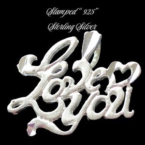 🆕 Sterling Silver “I Love You” Pendant